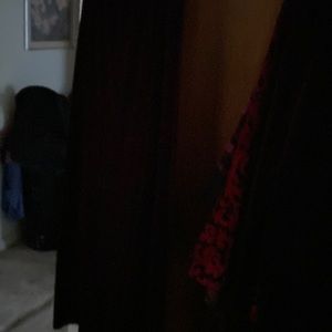 Maxi velvet burgundy skirt, elastic waste
